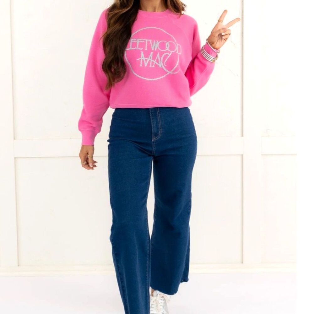 Fleetwood Mac Ralgan Pink & Silver Crew DAYDREAMER Small NWT $138 retail